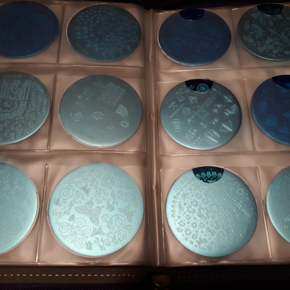 108 pc Nail Art Plates and FREE Organizer